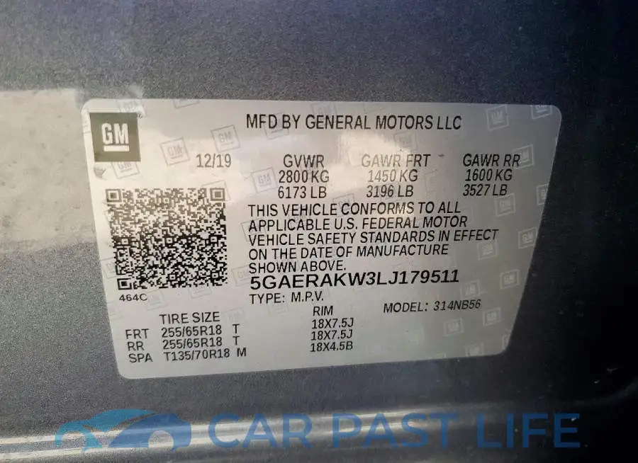 5GAERAKW3LJ179511# 13