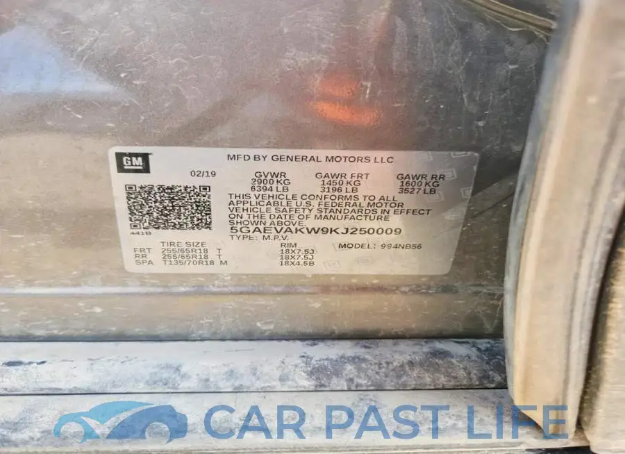 5GAEVAKW9KJ250009# 13