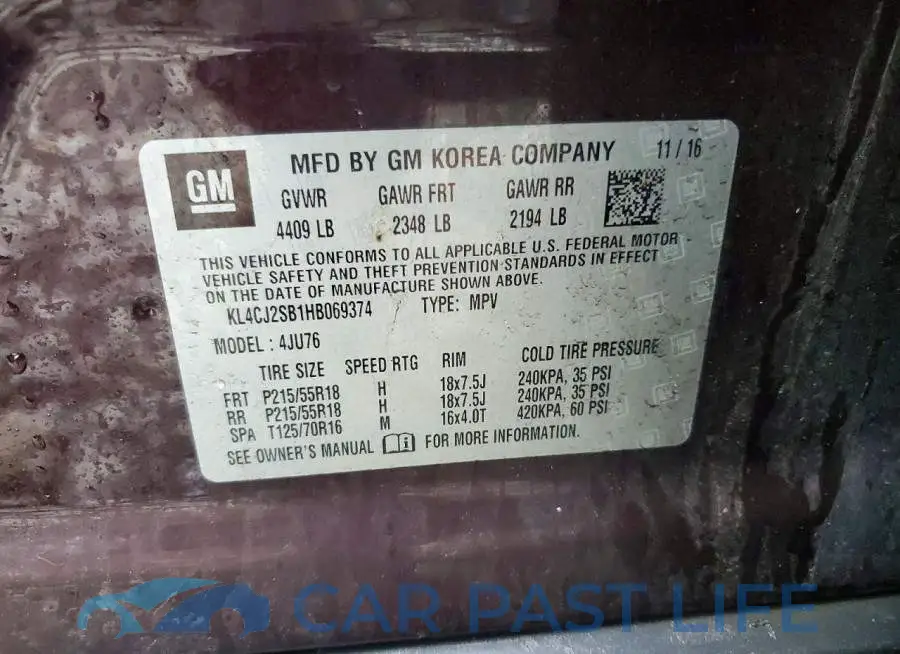 KL4CJ2SB1HB069374# 13