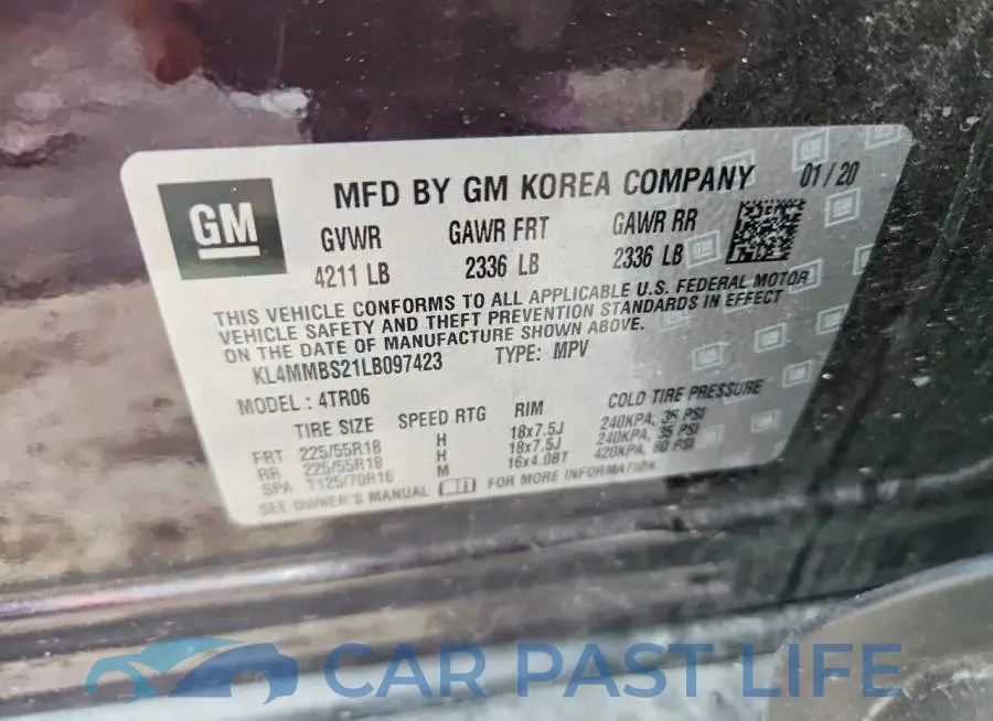 KL4MMBS21LB097423# 12
