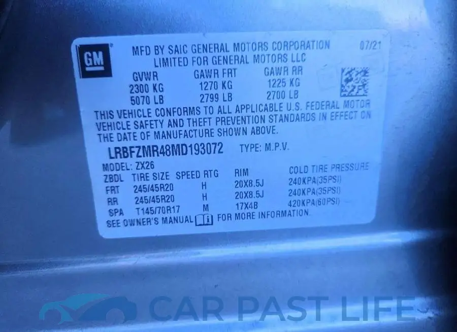 LRBFZMR48MD193072# 13