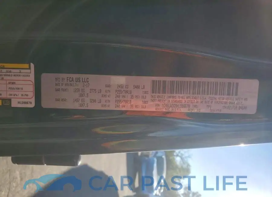 1C4BJWDG9HL598678# 13