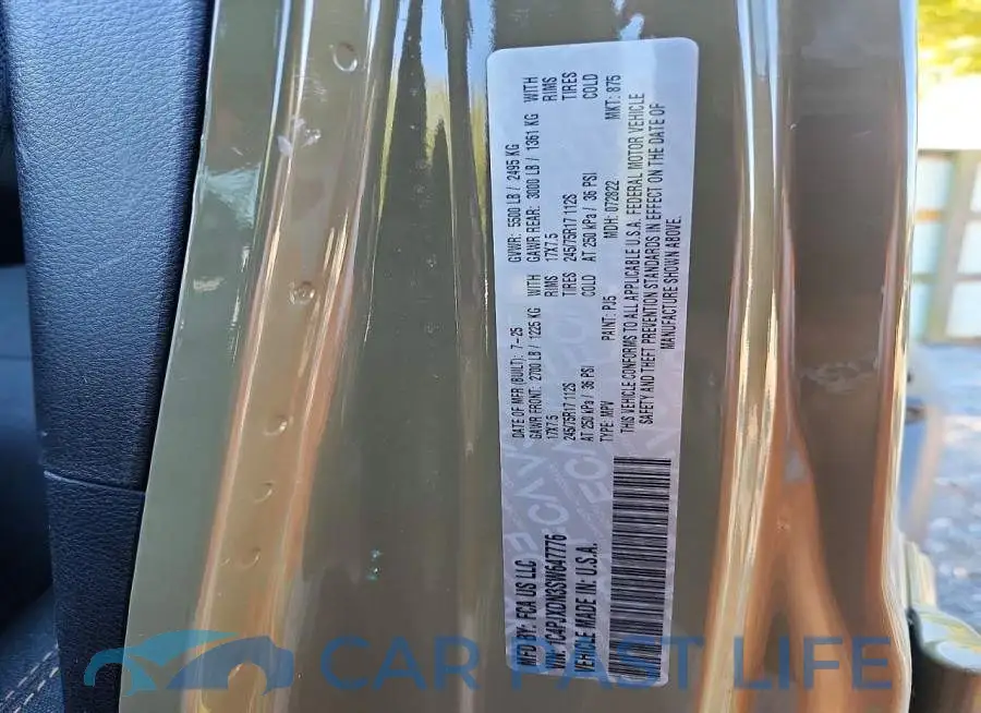 1C4PJXDN3SW647776# 12