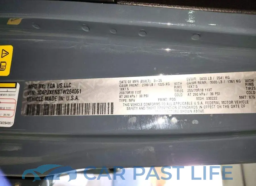 1C4PJXEN8TW264061# 13