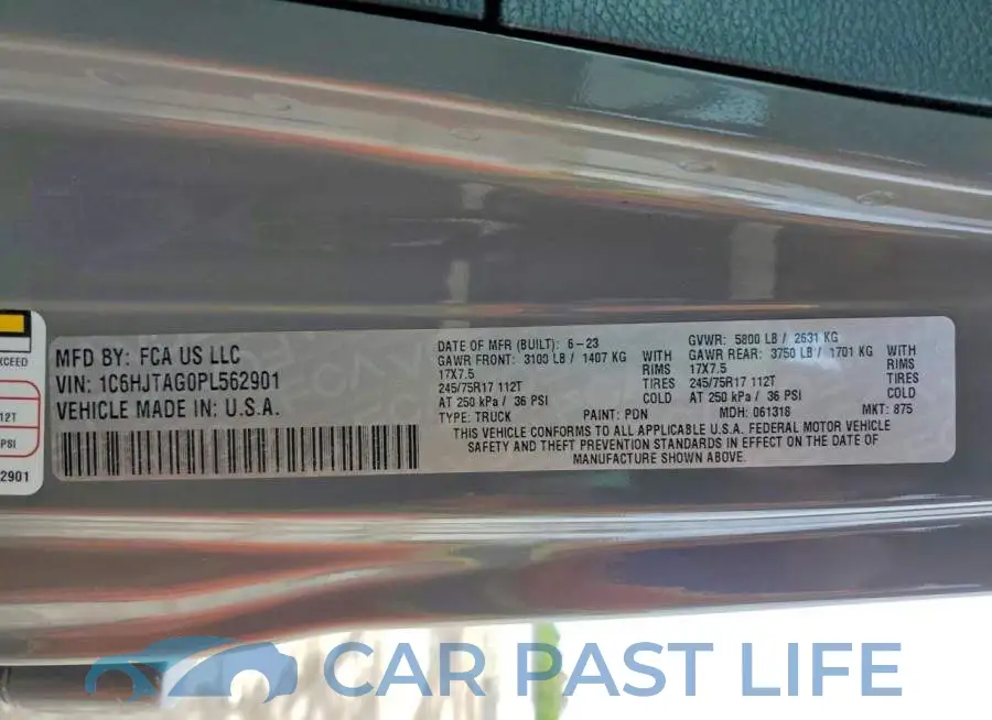 1C6HJTAG0PL562901# 13