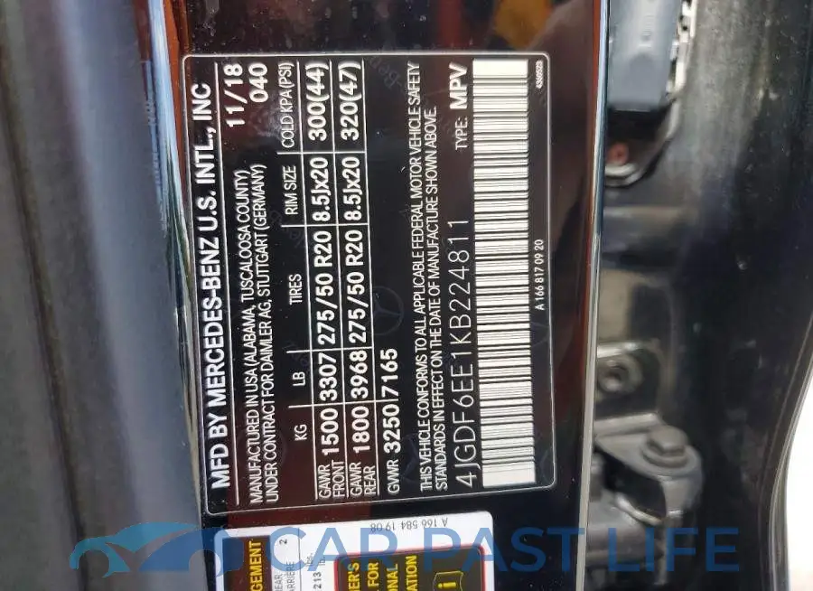 4JGDF6EE1KB224811# 13