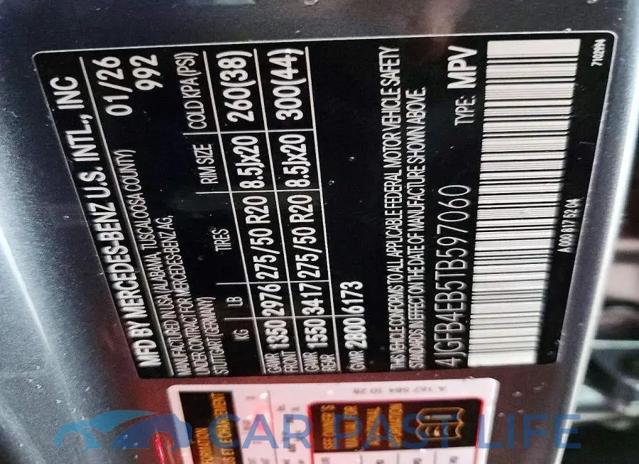 4JGFB4EB5TB597060# 14