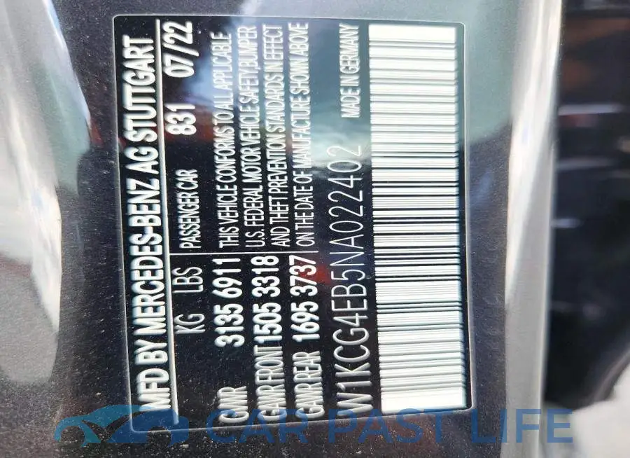 W1KCG4EB5NA022402# 13