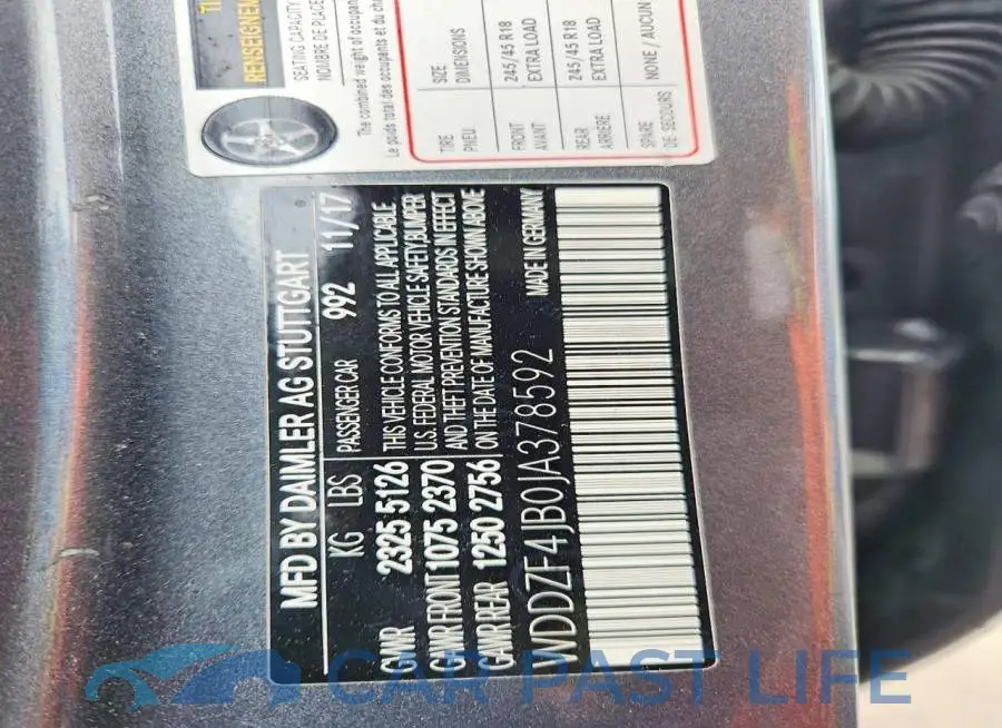 WDDZF4JB0JA378592# 13