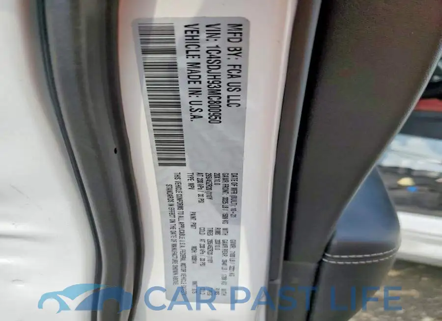 1C4SDJH93MC800950# 13