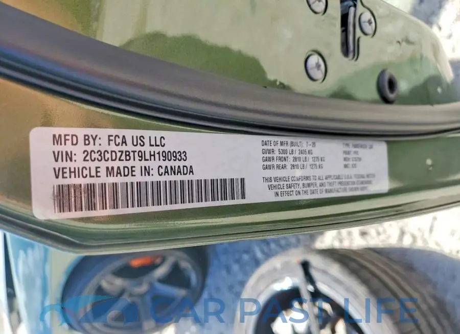 2C3CDZBT9LH190933# 13