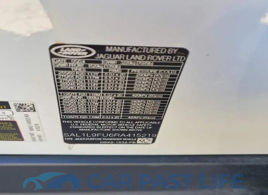 SAL1L9FU6RA415219# 14