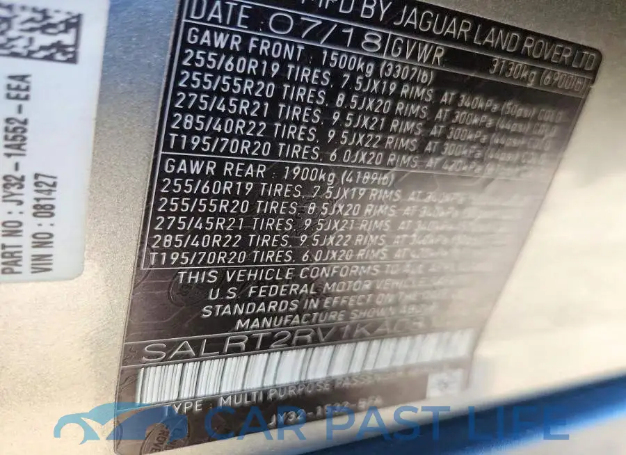 SALRT2RV1KA081427# 13