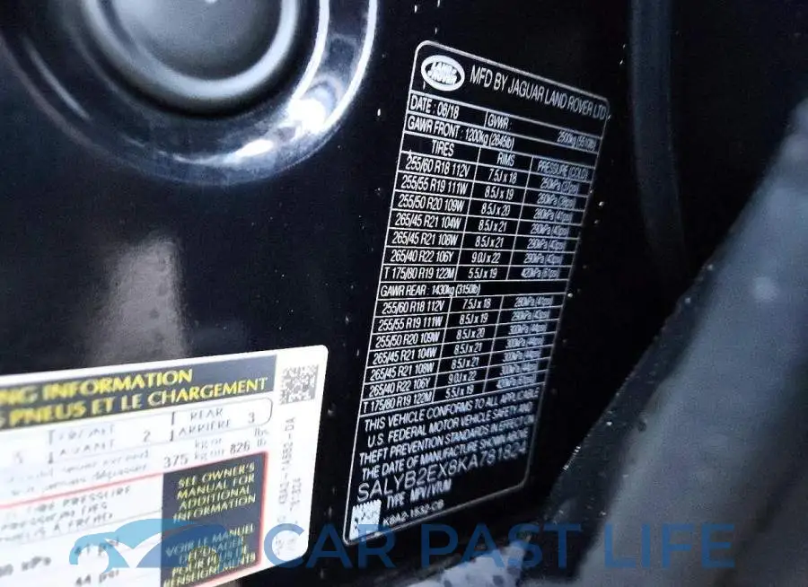 SALYB2EX8KA781824# 13