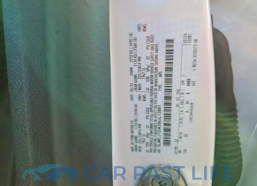 5LMCJ1DA3SUL13891# 13