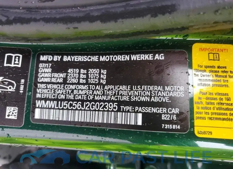 WMWLU5C56J2G02395# 13
