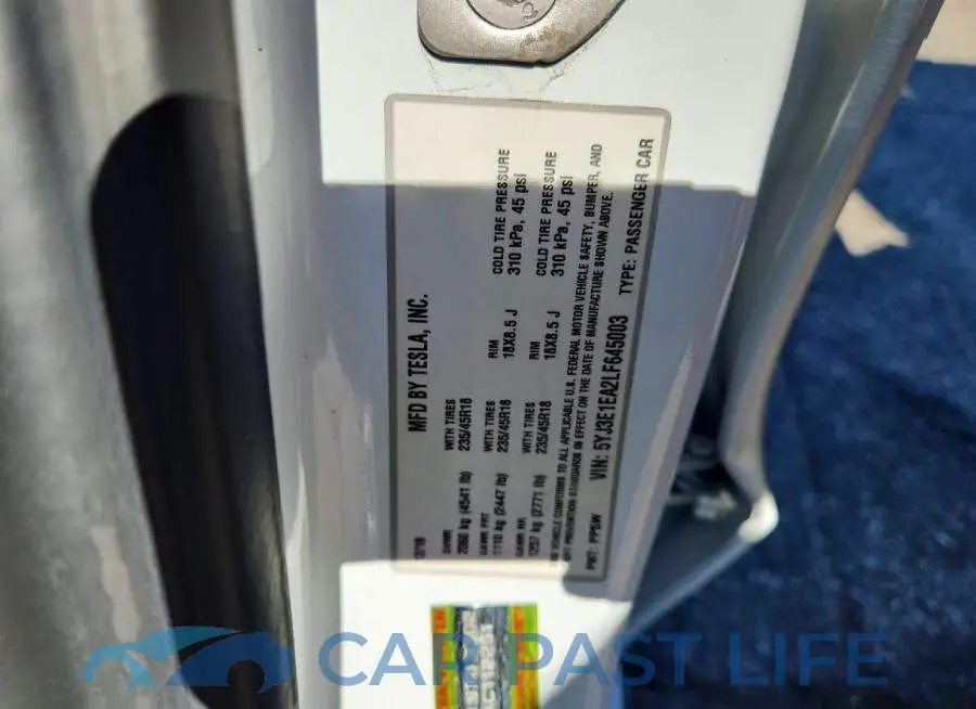5YJ3E1EA2LF645003# 13