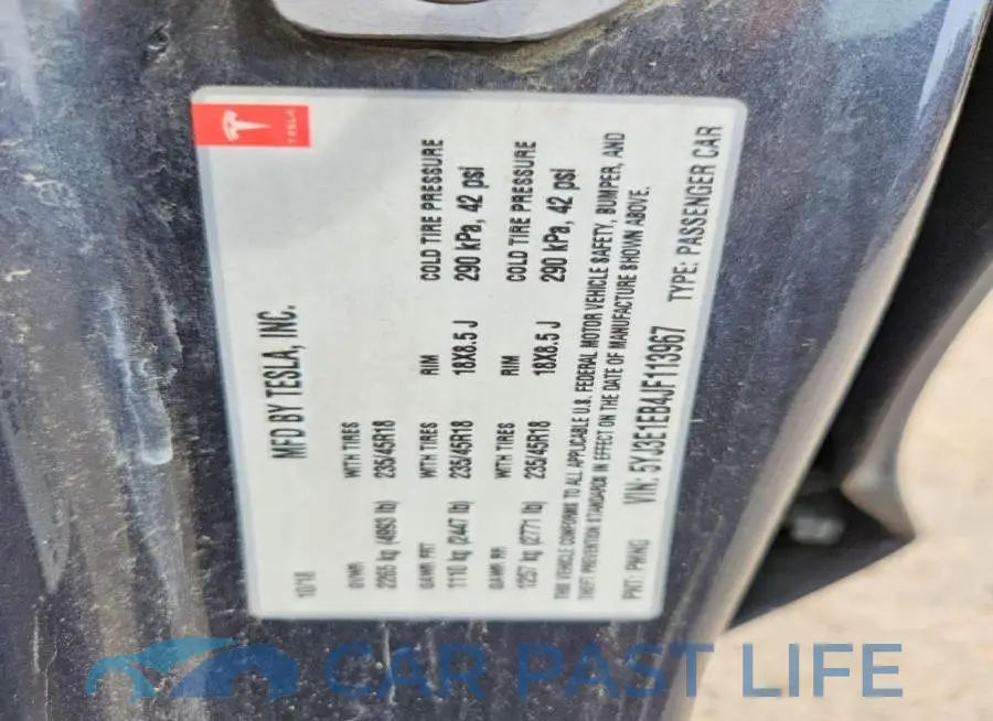 5YJ3E1EB4JF113967# 12