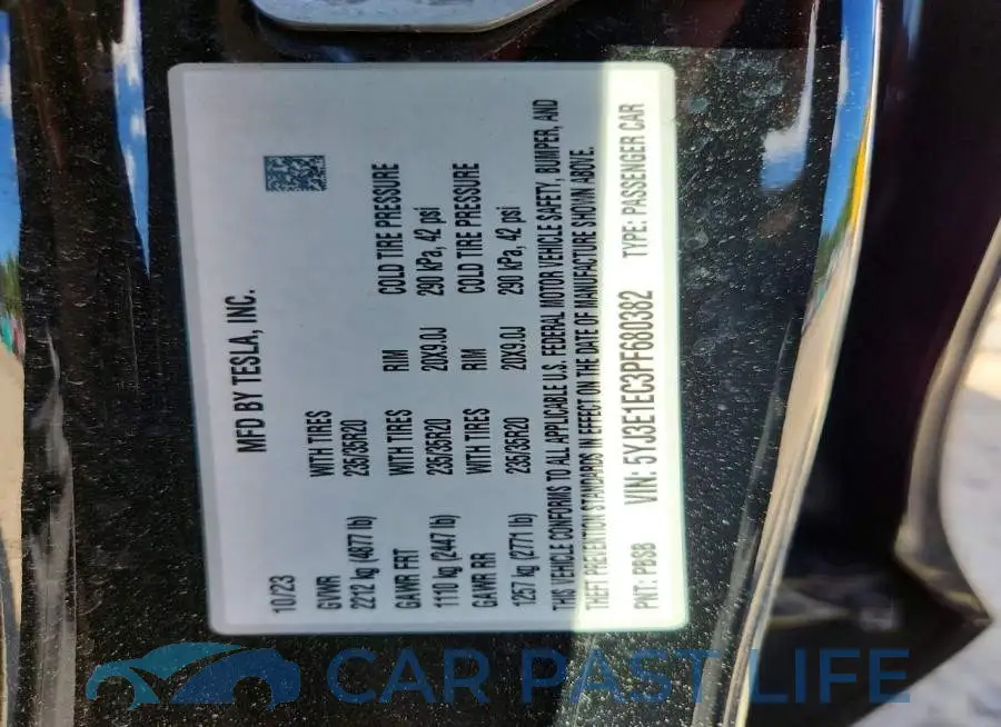 5YJ3E1EC3PF680382# 13