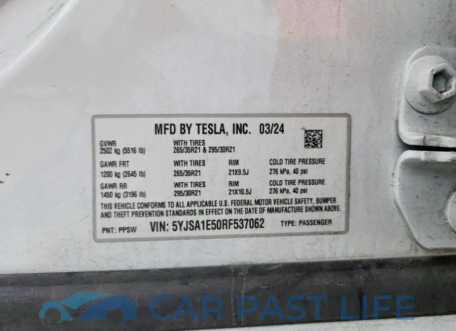 5YJSA1E50RF537062# 12