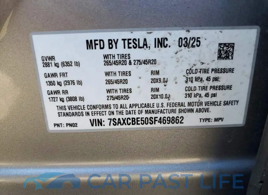 7SAXCBE50SF469862# 12