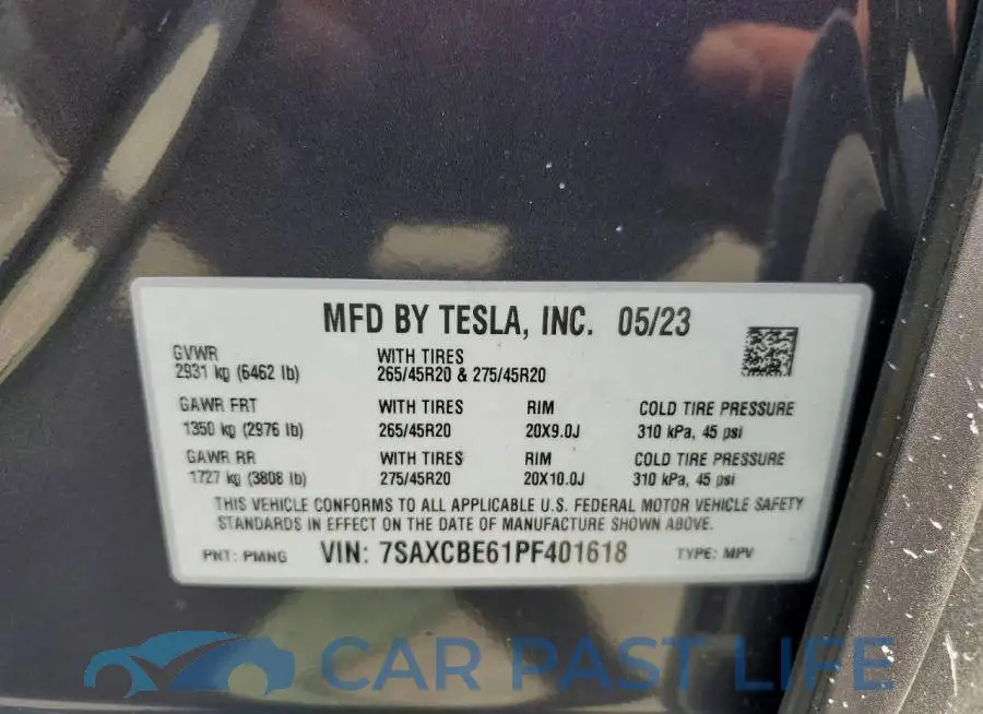 7SAXCBE61PF401618# 13