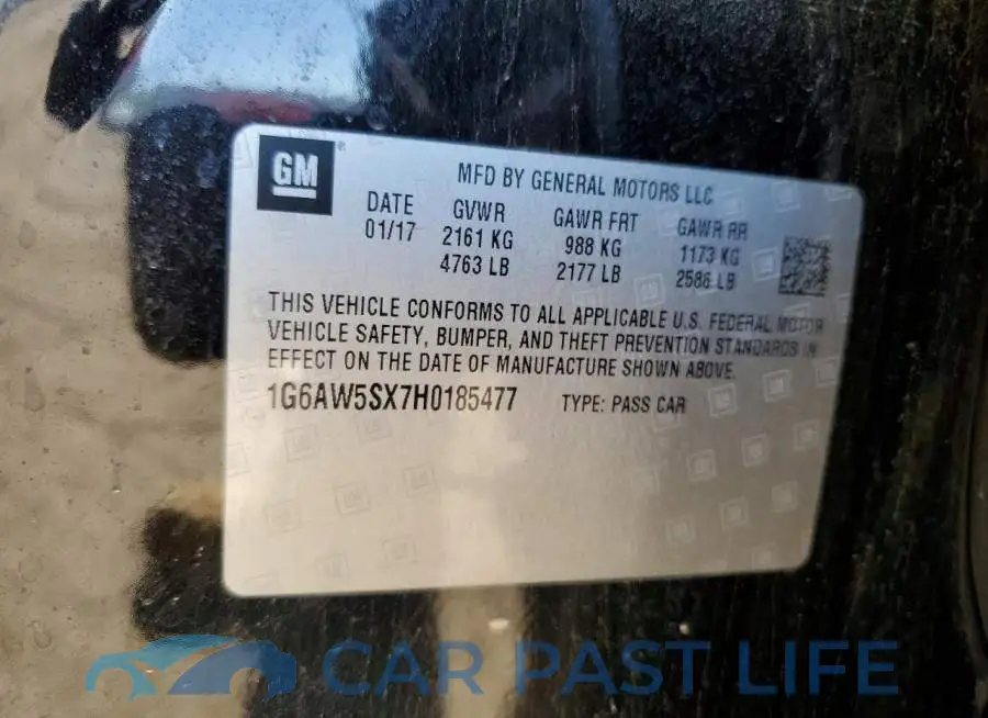 1G6AW5SX7H0185477# 12
