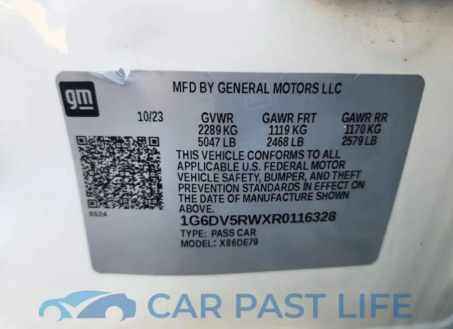 1G6DV5RWXR0116328# 12