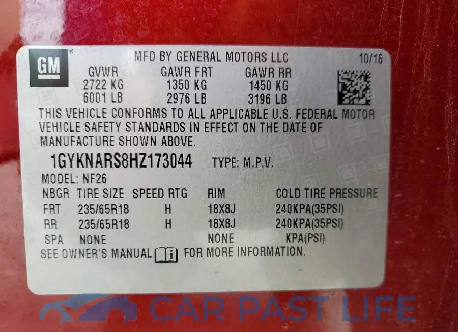 1GYKNARS8HZ173044# 13