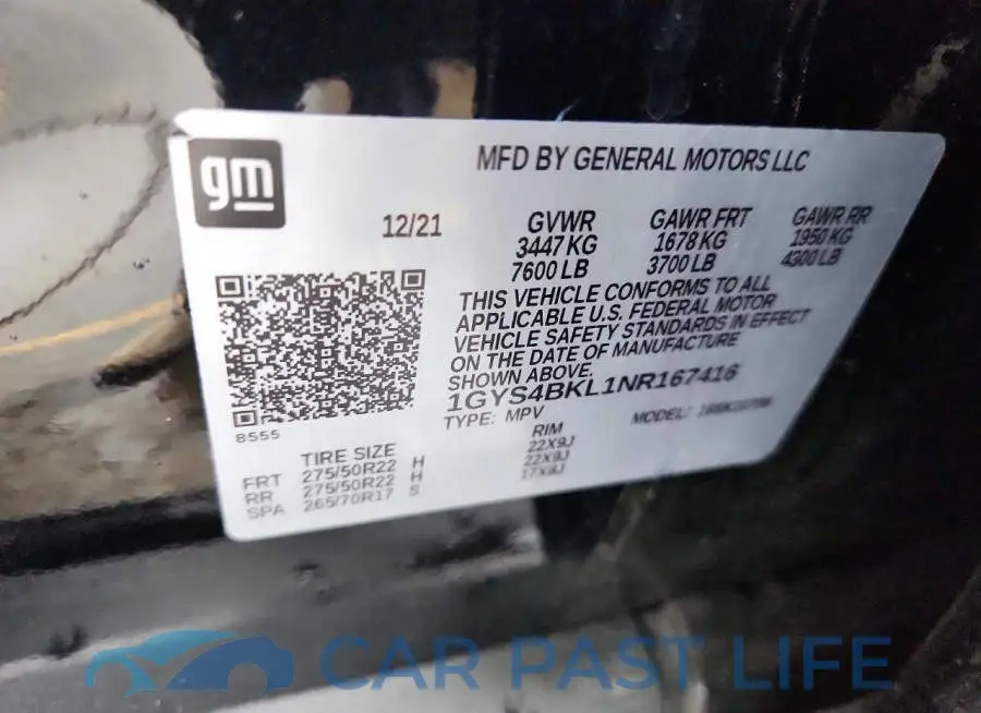 1GYS4BKL1NR167416# 13