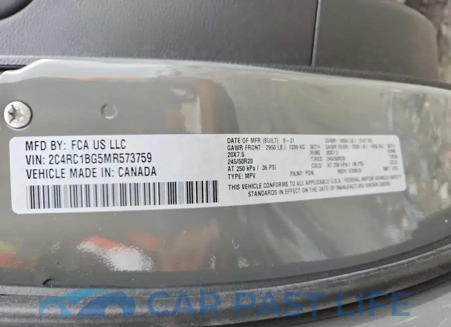 2C4RC1BG5MR573759# 13