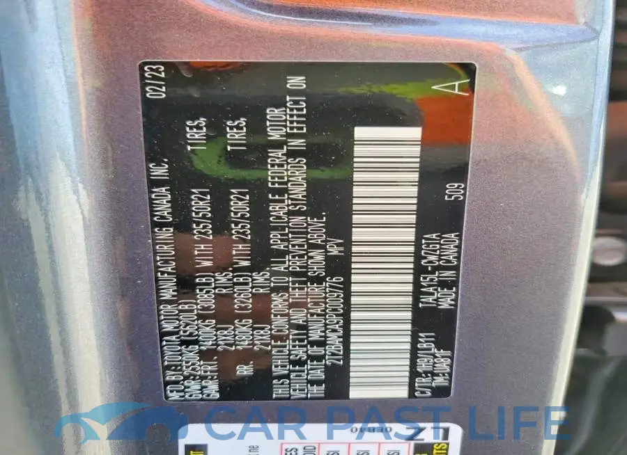 2T2BAMCA9PC009776# 13