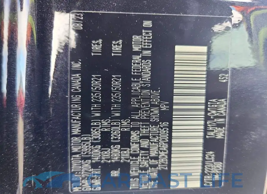 2T2BCMEA6PC009516# 14
