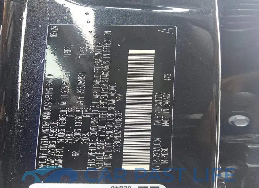 2T2BCMEA7RC018535# 13