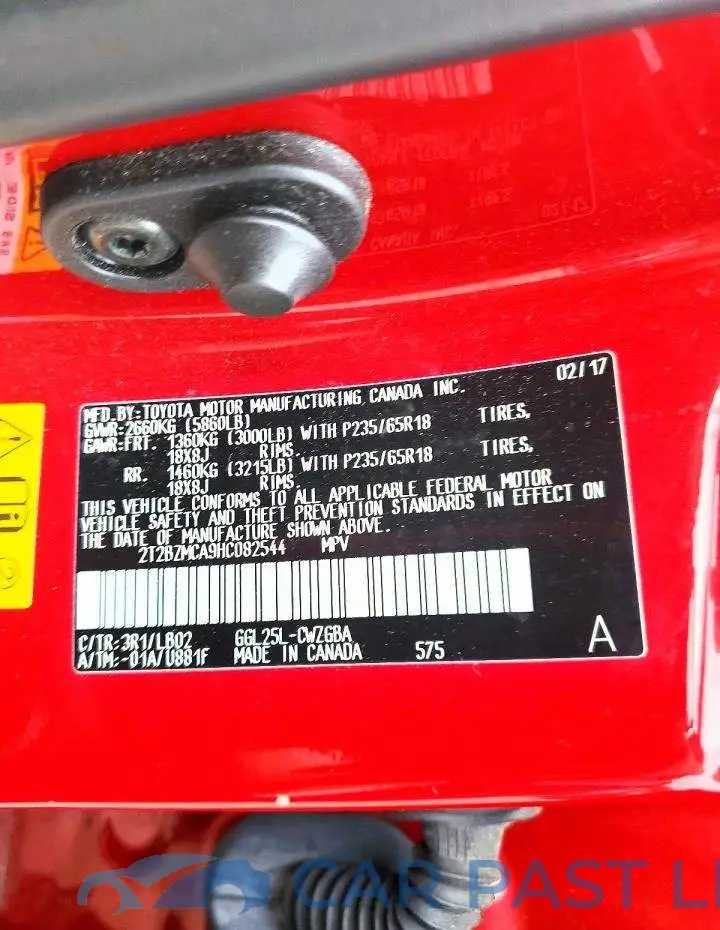 2T2BZMCA9HC082544# 13