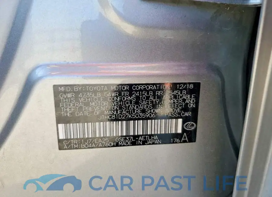 JTHC81D27K5035906# 13