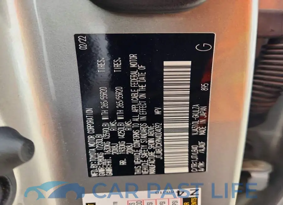 JTJAB7CX9N4004092# 13