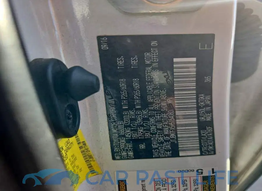 JTJBM7FX5H5154080# 13