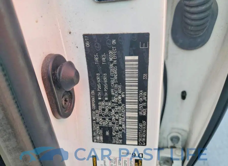 JTJBM7FX8J5182929# 12