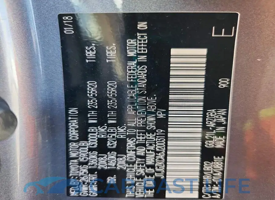 JTJGZKCA6J2003119# 12