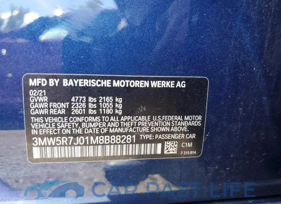3MW5R7J01M8B88281# 12