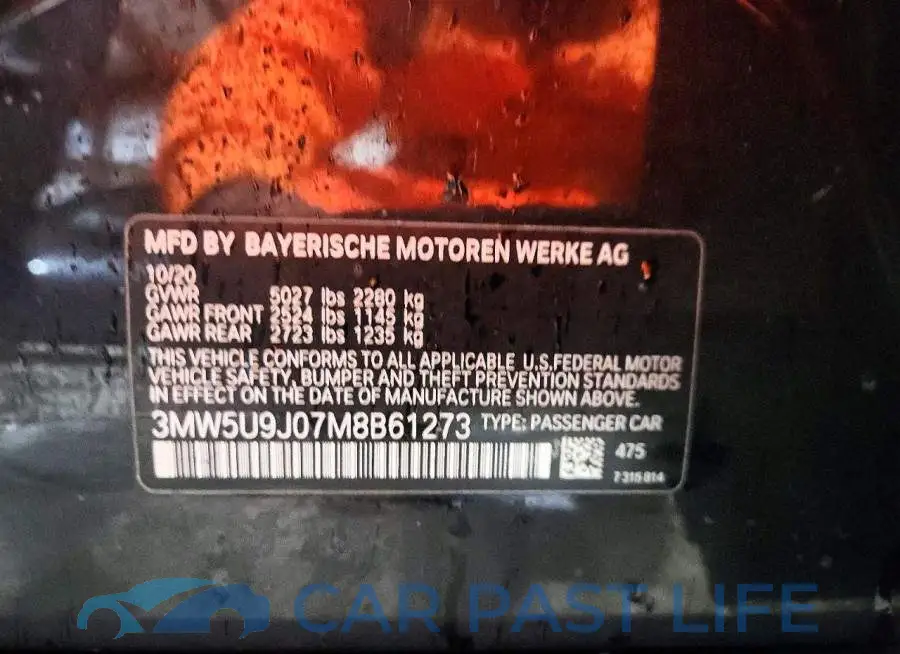 3MW5U9J07M8B61273# 12