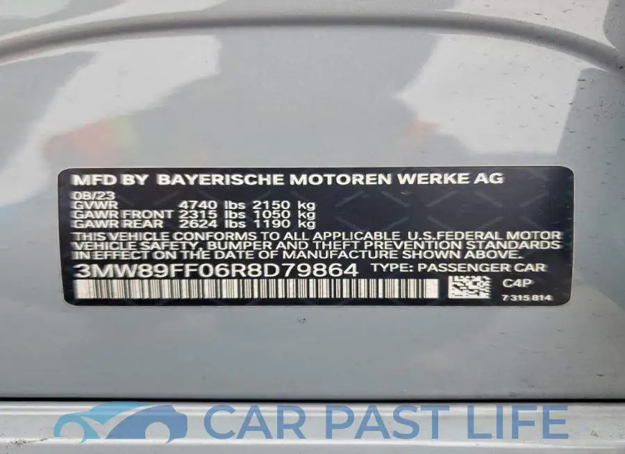 3MW89FF06R8D79864# 12