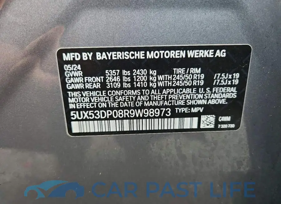5UX53DP08R9W98973# 13