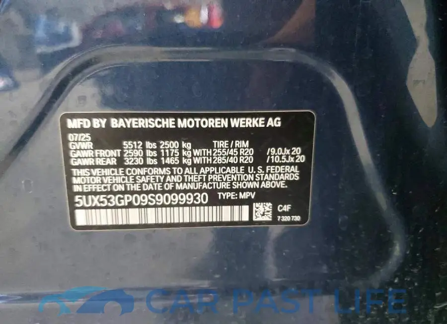 5UX53GP09S9099930# 12