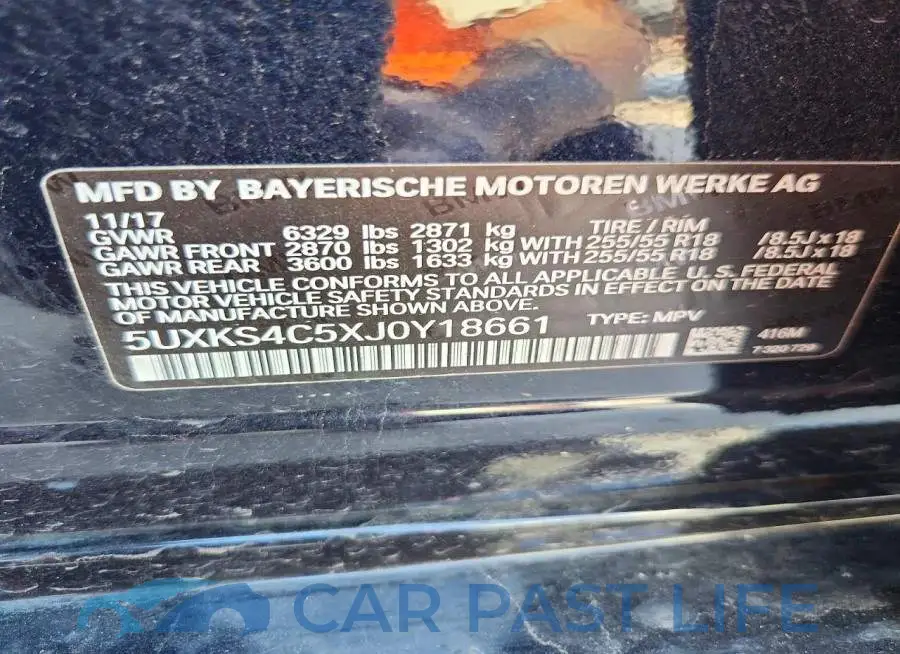 5UXKS4C5XJ0Y18661# 13