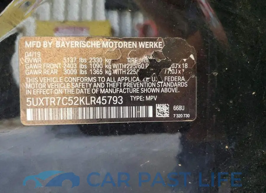 5UXTR7C52KLR45793# 14