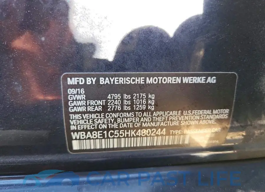 WBA8E1C55HK480244# 12