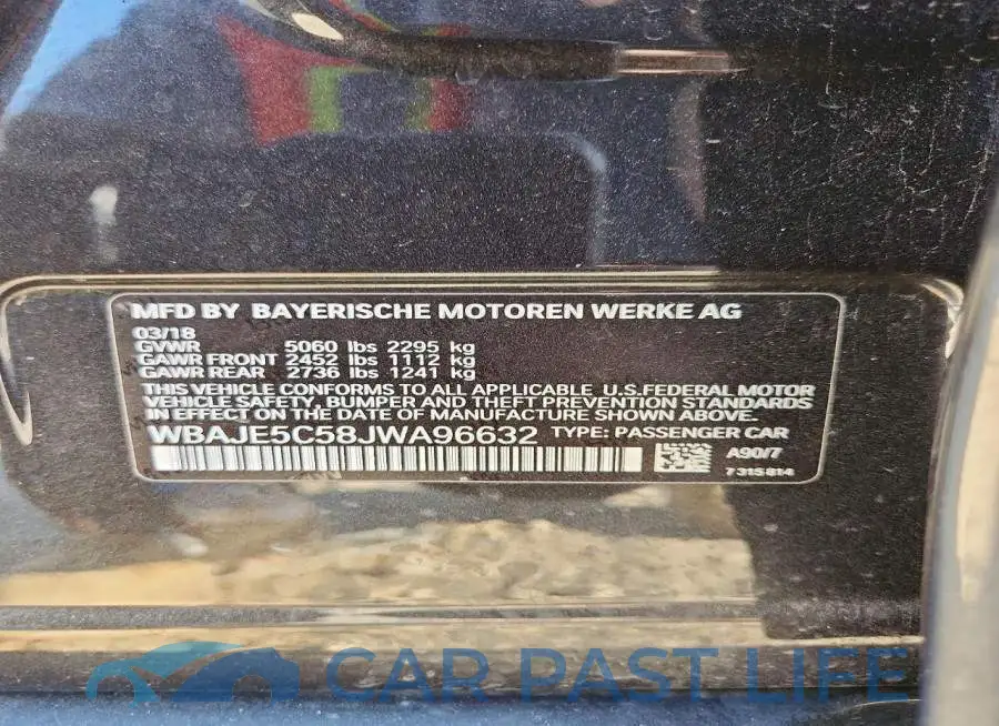 WBAJE5C58JWA96632# 12