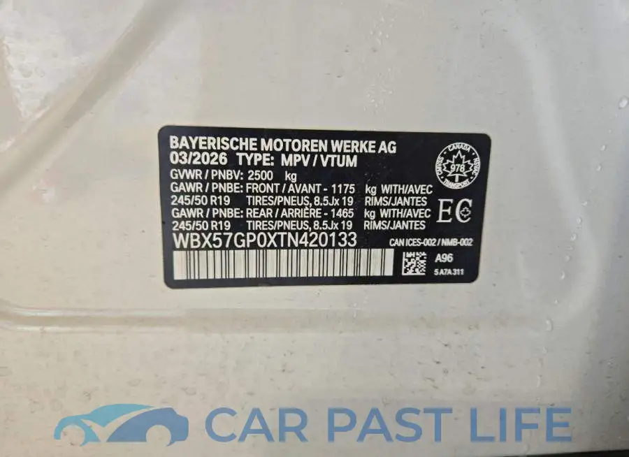WBX57GP0XTN420133# 14